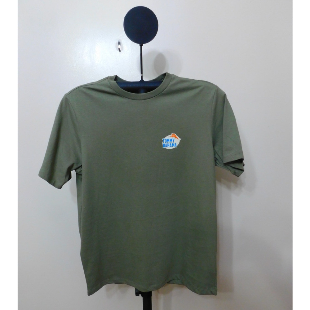 Tommy Bahama Green The Great Stoutdoors Crew Neck Cotton T-Shirt - Size S